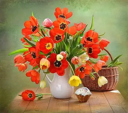 Букет мака - пасха - оригинал