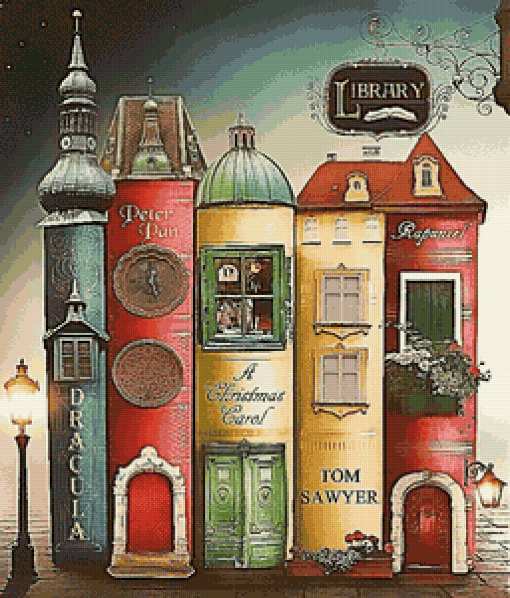 Книги - иллюстрация, картина, книга - предпросмотр