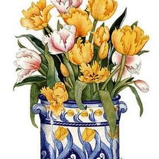 Оригинал схемы вышивки «тюльпаны» (№2484019)