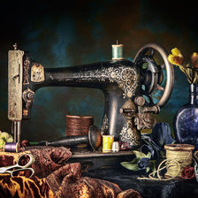 Оригинал схемы вышивки «Швейная машинка» (№2484075)