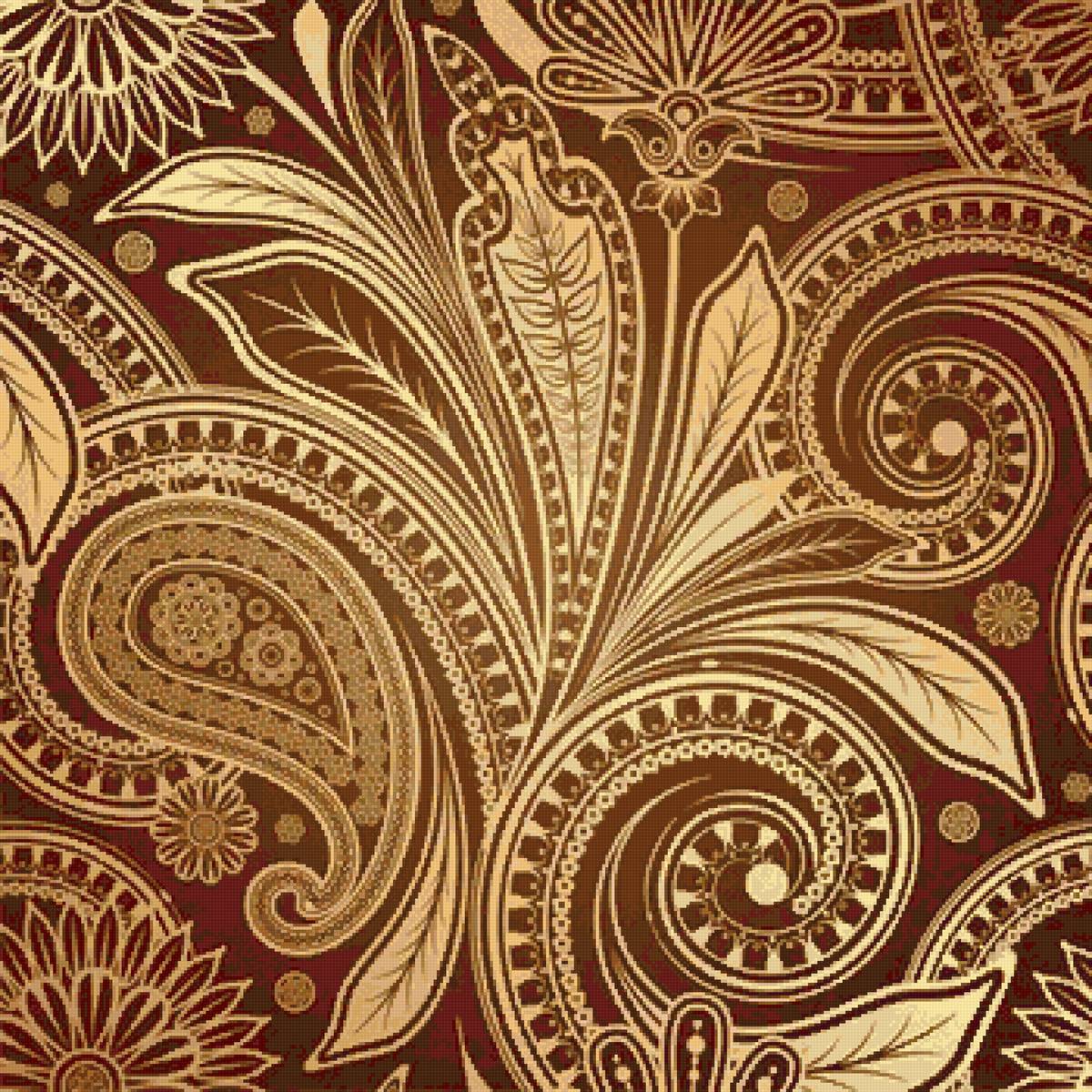 в коричневых тонах - узор, орнамент - предпросмотр