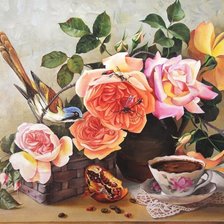Схема вышивки «Натюрморт. Ira Rom -Lorenz»