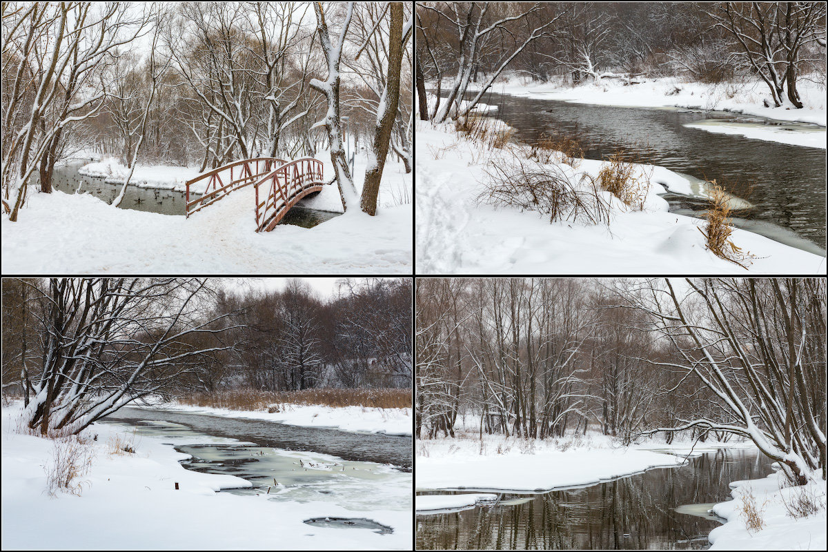 Зима - зима, природа, река, снег, лес - оригинал