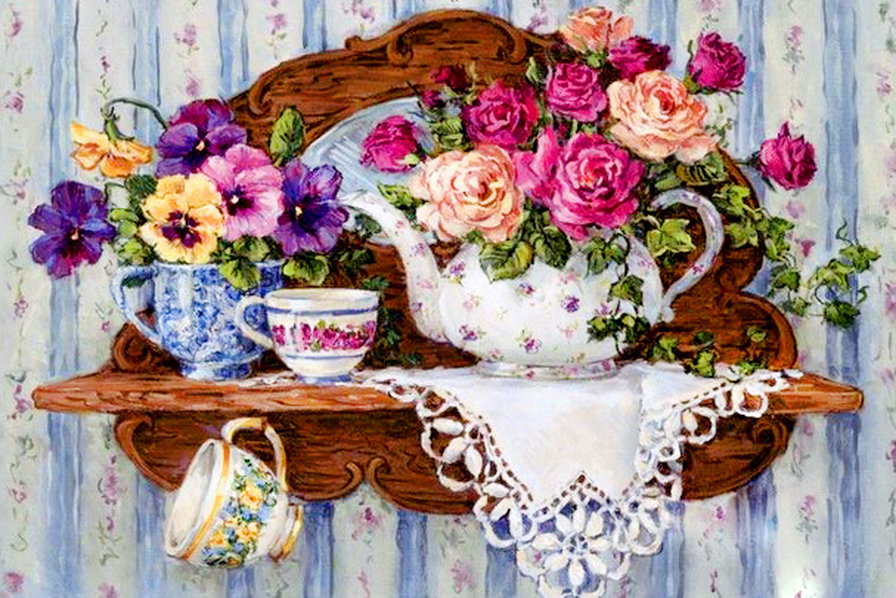 Полочка - полочка, натюрморт - оригинал