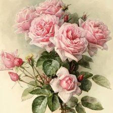 Оригинал схемы вышивки «Винтажные розы» (№2487933)