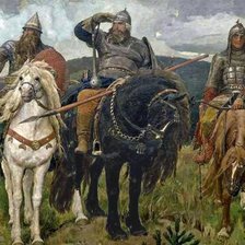 Схема вышивки «Три богатыря»