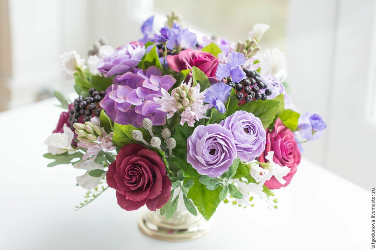 Весенний букет - ваза, цветы - оригинал