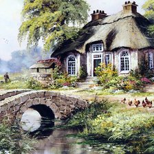 Схема вышивки «Пейзаж. Худ. Рейнт Висаар»