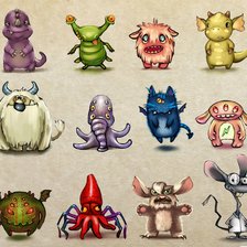 Схема вышивки «Монстрики.»