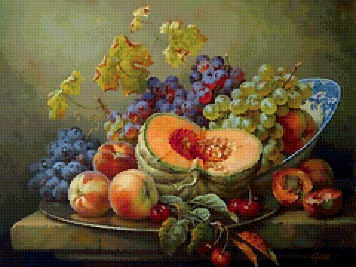 Натюрморт. Худ. Габор Тот - габор тот, натюрморт, до 240 крестиков - предпросмотр