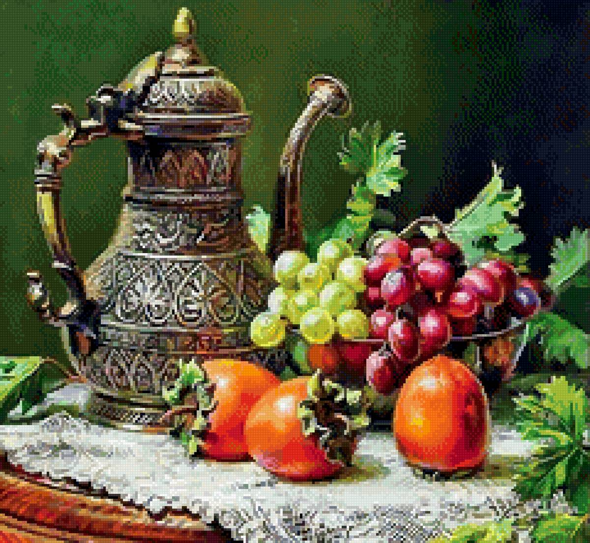 Натюрморт. Худ. Энн Мортон - натюрморт, до 240 крестиков, энн мортон - предпросмотр