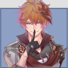 Схема вышивки «Тарталья из игры геншин»