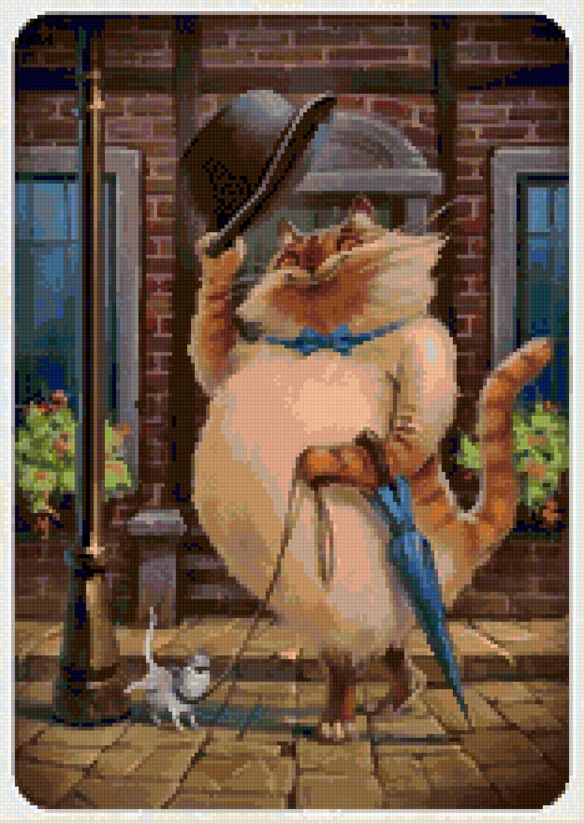 Кот джентельмен - джентельмен, кот - предпросмотр