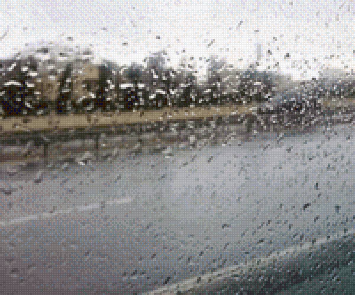 Дождь в городе - город - предпросмотр