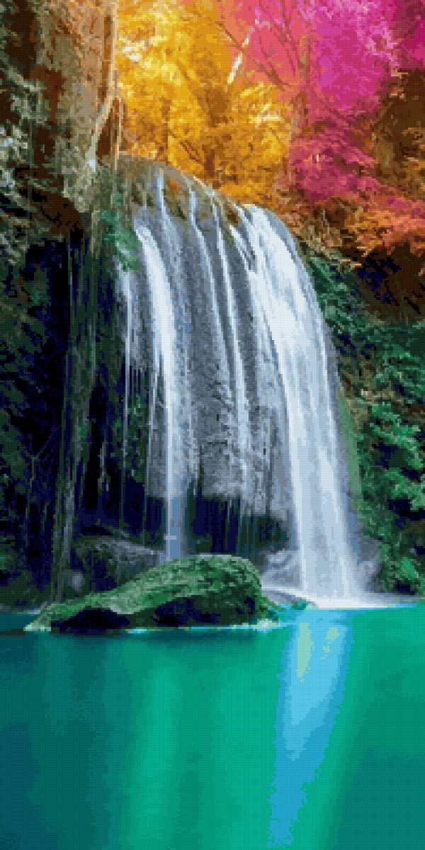 Водопад - канва можно использовать с 14 и 16 - 18 - предпросмотр