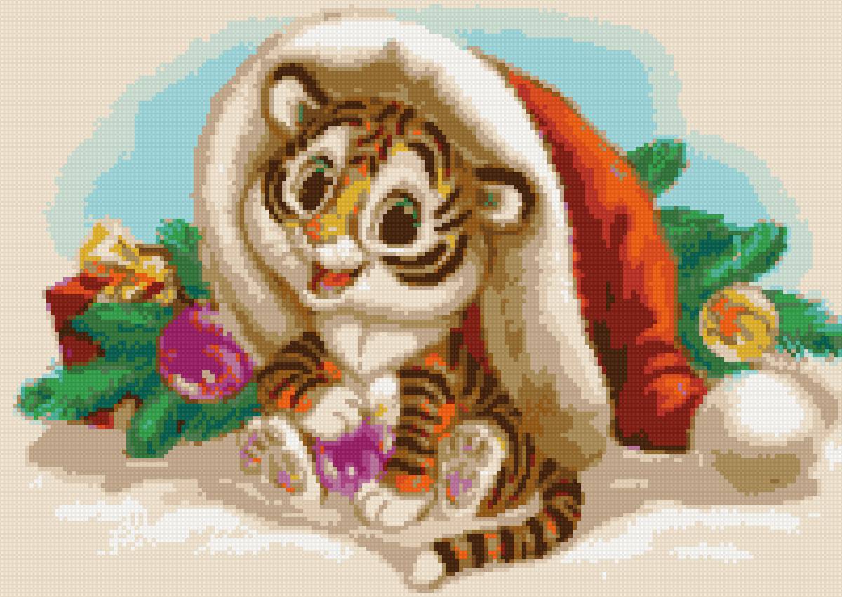 Новогодний тигренок - предпросмотр