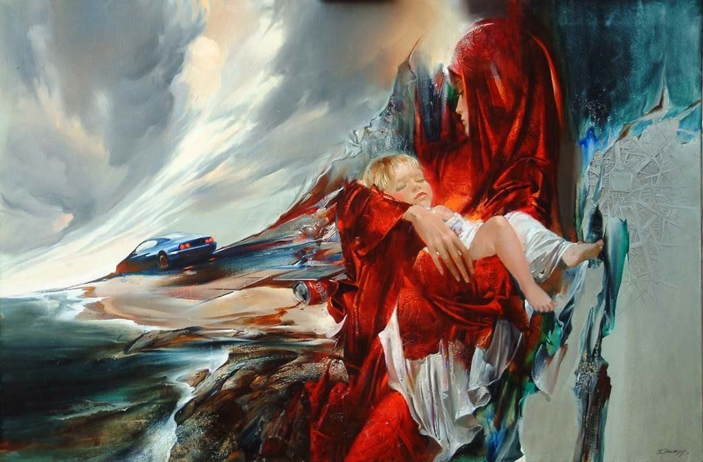 Мадонна - картина, реализм, иван, славинский, художник, фантастика - оригинал