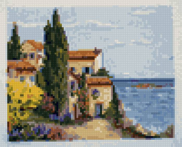 Домики у моря - море, берег, побережье - предпросмотр