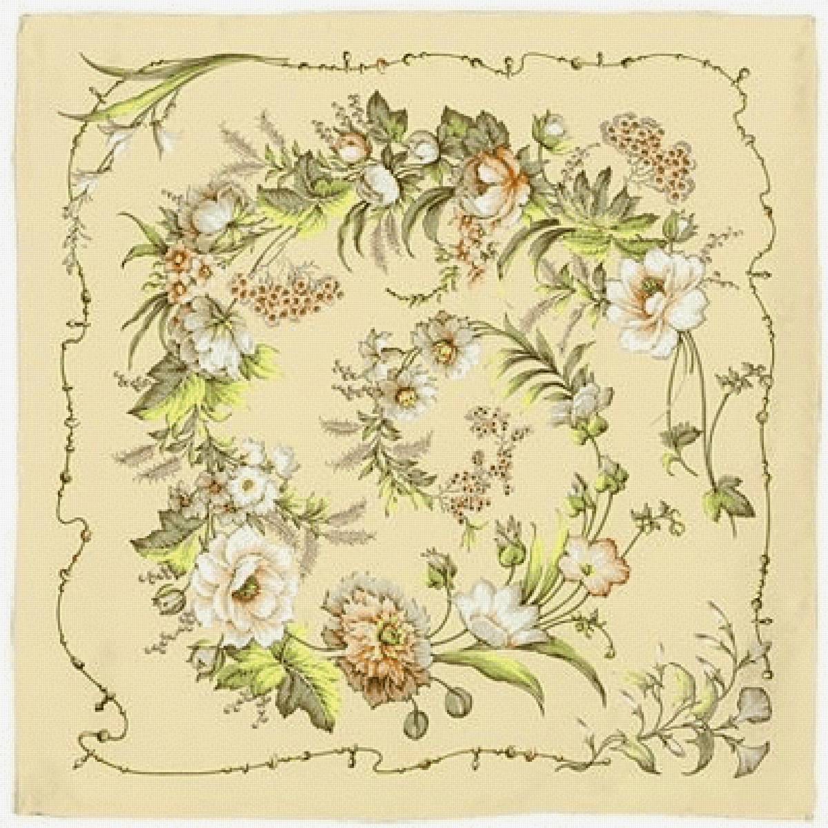 Наволочка - салфетка, наволочка, скатерть, цветы, подушка - предпросмотр