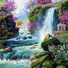 Схема вышивки «Водопад»