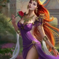 Схема вышивки «Рыжая красотка»