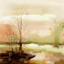 Схема вышивки «пейзаж»