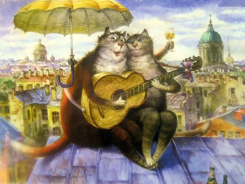коты питера - коты, румянцев - оригинал