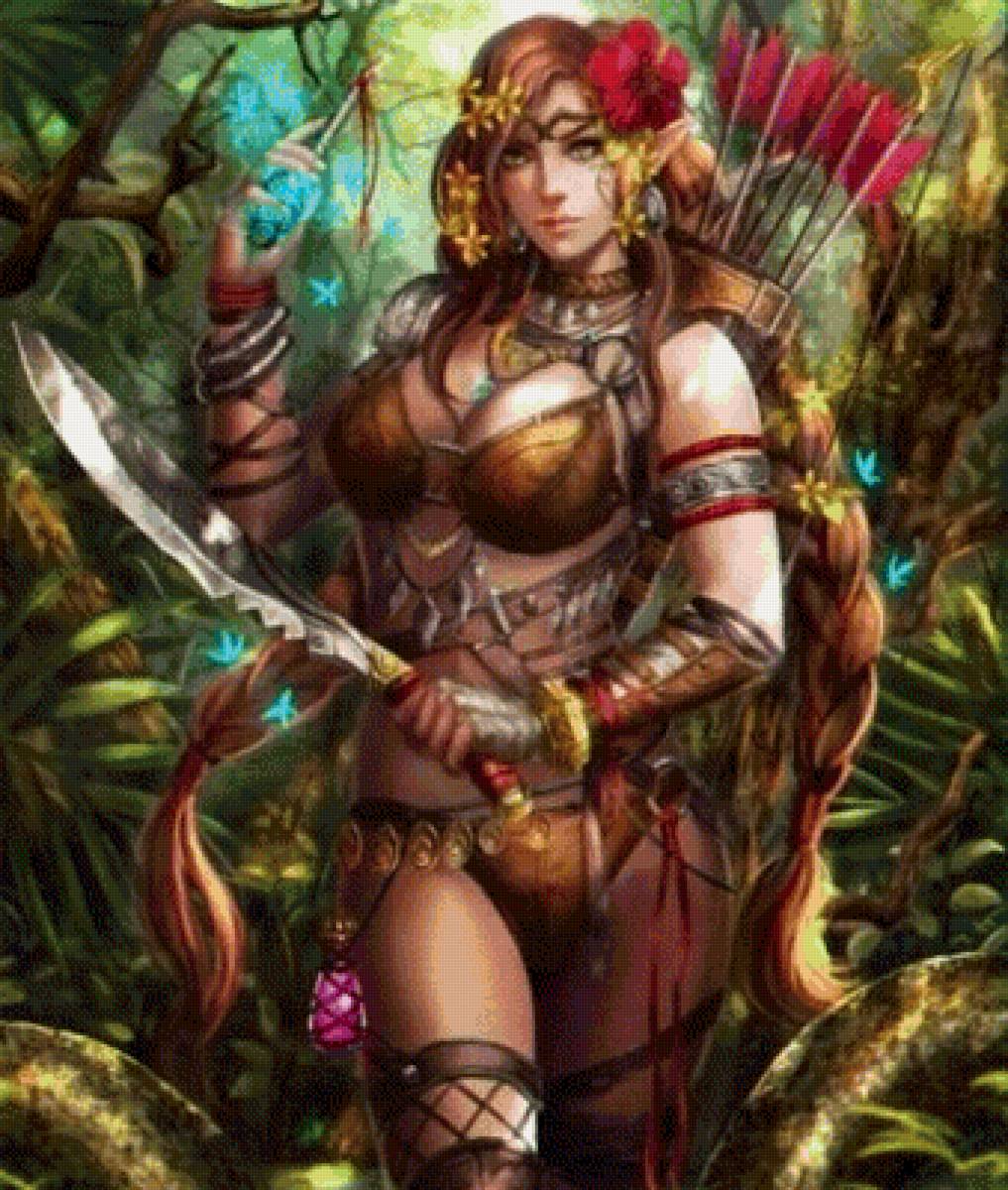 Девушка - иллюстрация, сказка, фэнтези - предпросмотр