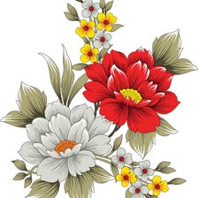 Схема вышивки «Цветы»