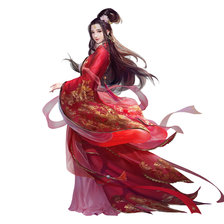 Схема вышивки «geisha in red»