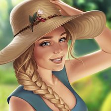 Девушка в соломенной шляпе