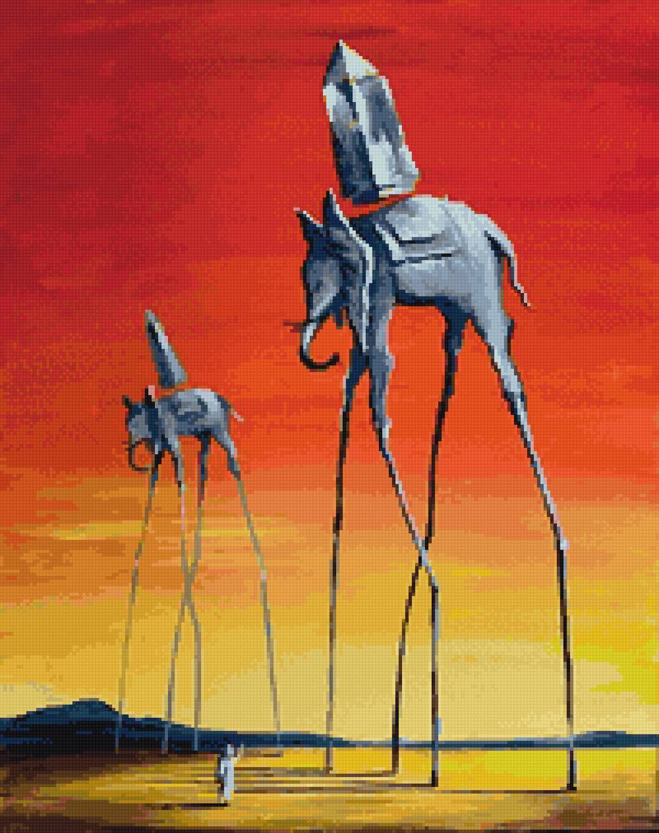 Слоны Дали - картины, слоны, дали - предпросмотр