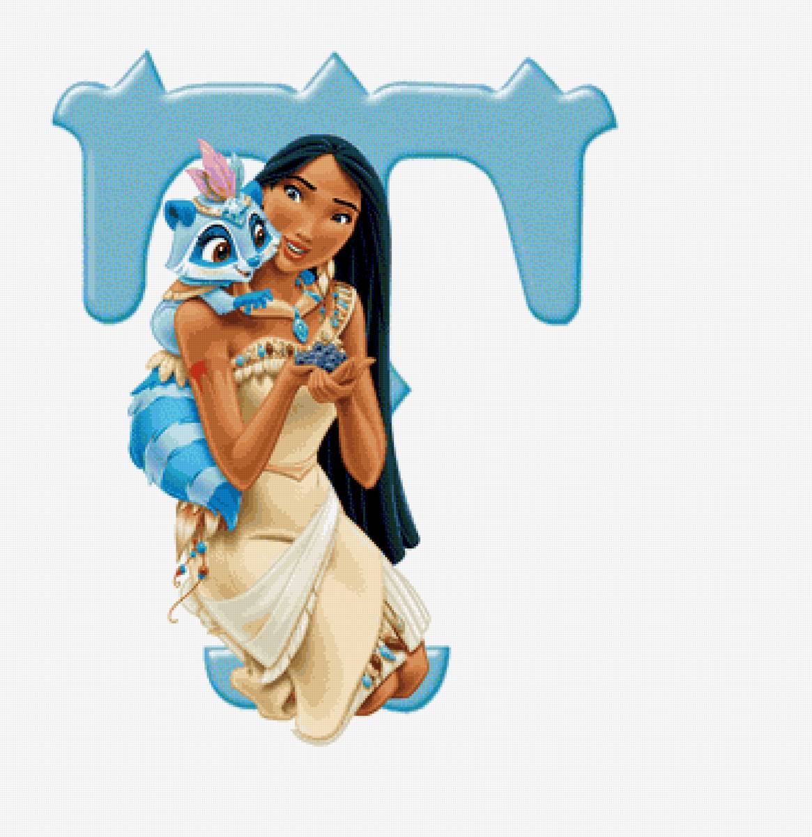 Pocahontas Letter T - alfabeto - предпросмотр