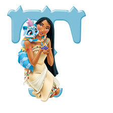 Схема вышивки «Pocahontas Letter T»