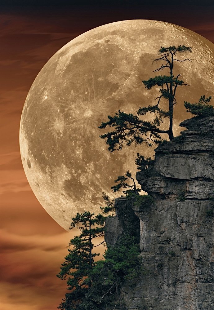 Красавица луна - природа, луна, пейзажи - оригинал
