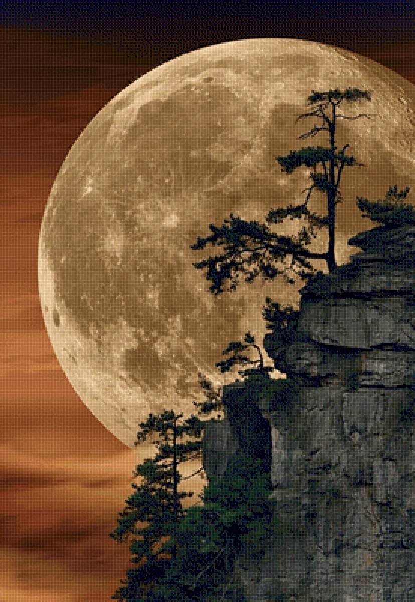 Красавица луна - пейзажи, природа, луна - предпросмотр