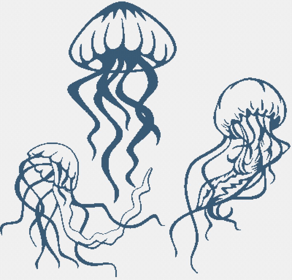 Медузы 2 - монохром - предпросмотр