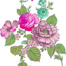 Схема вышивки «Цветы»