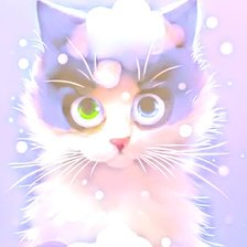 Схема вышивки «Котенок на снегу»