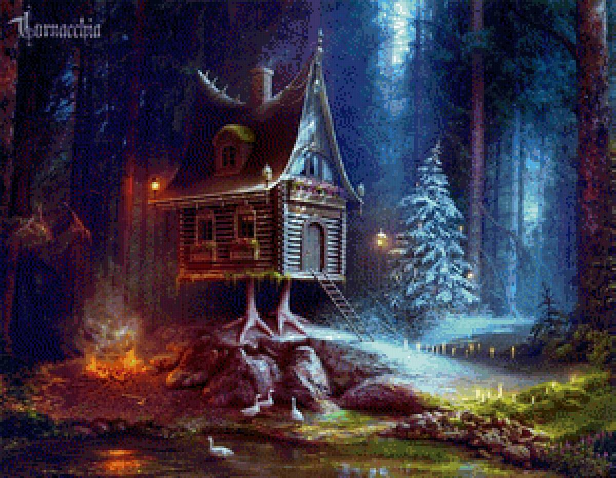 домик бабы Яги - избушка на курьих ножках - предпросмотр