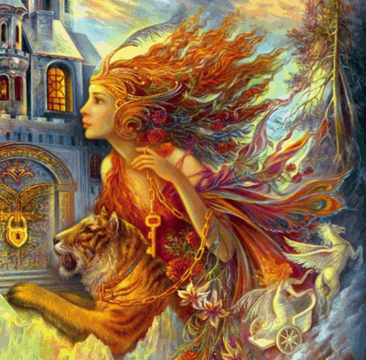 девушка с тигром - предпросмотр