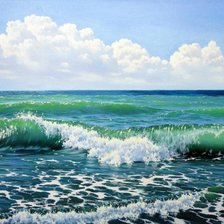 Схема вышивки «море»