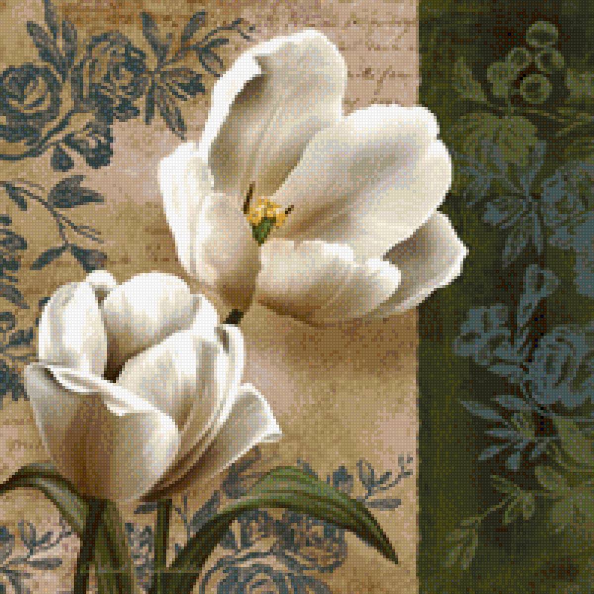 Белые тюльпаны - подушка - предпросмотр