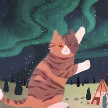 Схема вышивки «Кот»