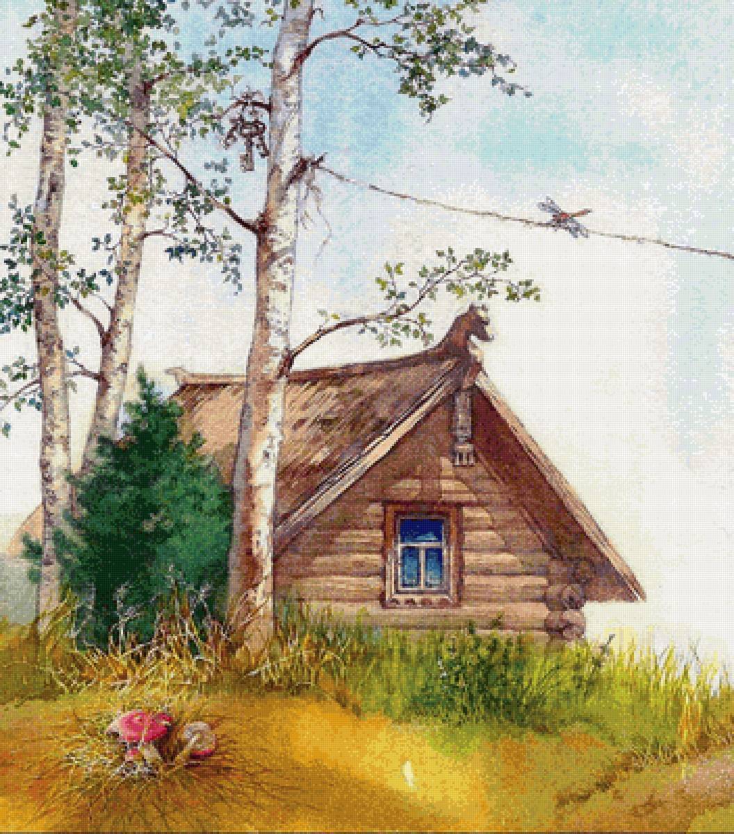 Домик в лесу - лето, домик, лес - предпросмотр