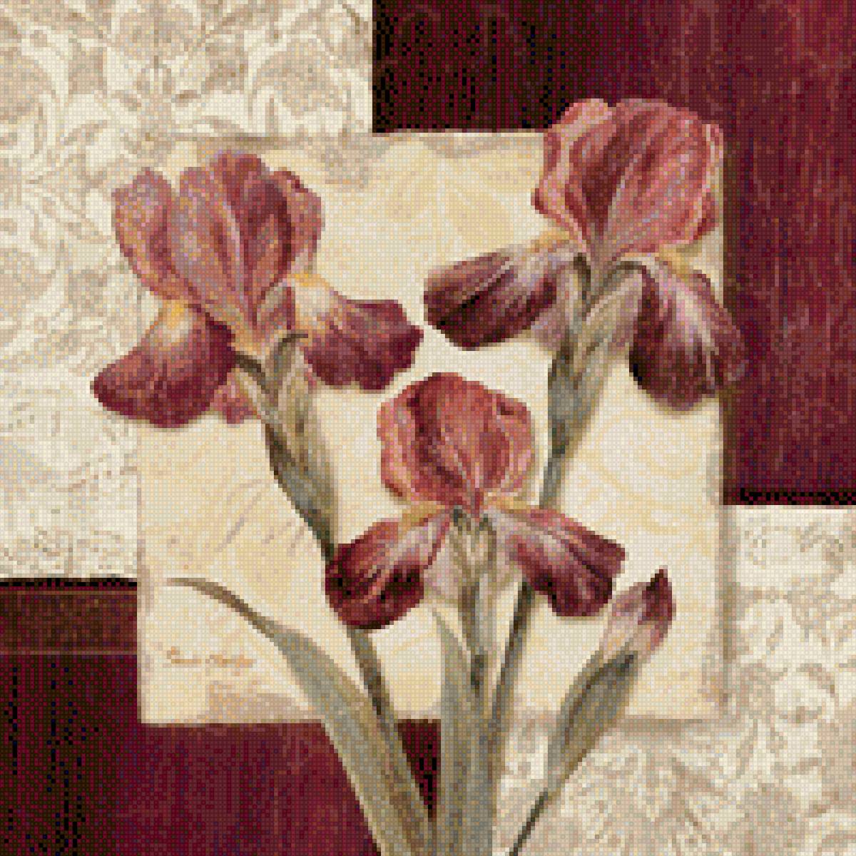 Подушка-ирисы - подушка - предпросмотр