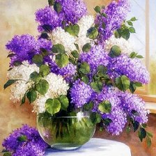 Схема вышивки «Сирень»