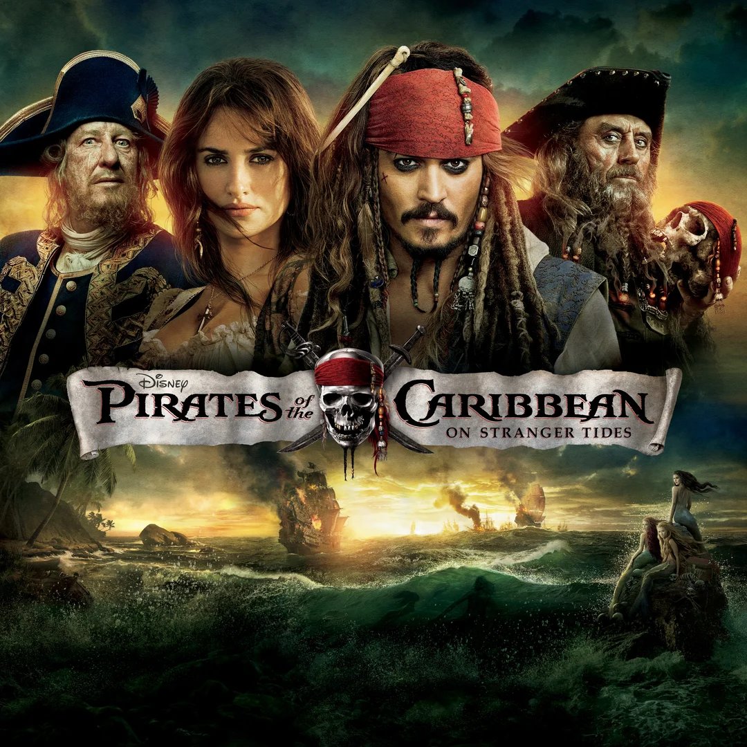 Пираты Карибского моря. На странных берегах - кино, море, пираты, фильм, русалки, капитан, корабль, череп - оригинал