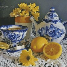 Схема вышивки «Чаепитие»