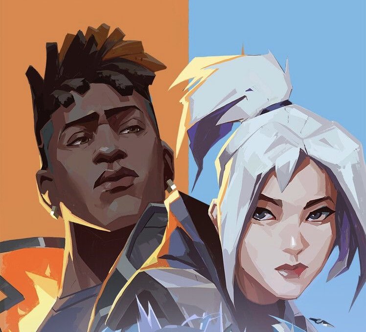 Phoenix x Jett - video games, valorant - оригинал